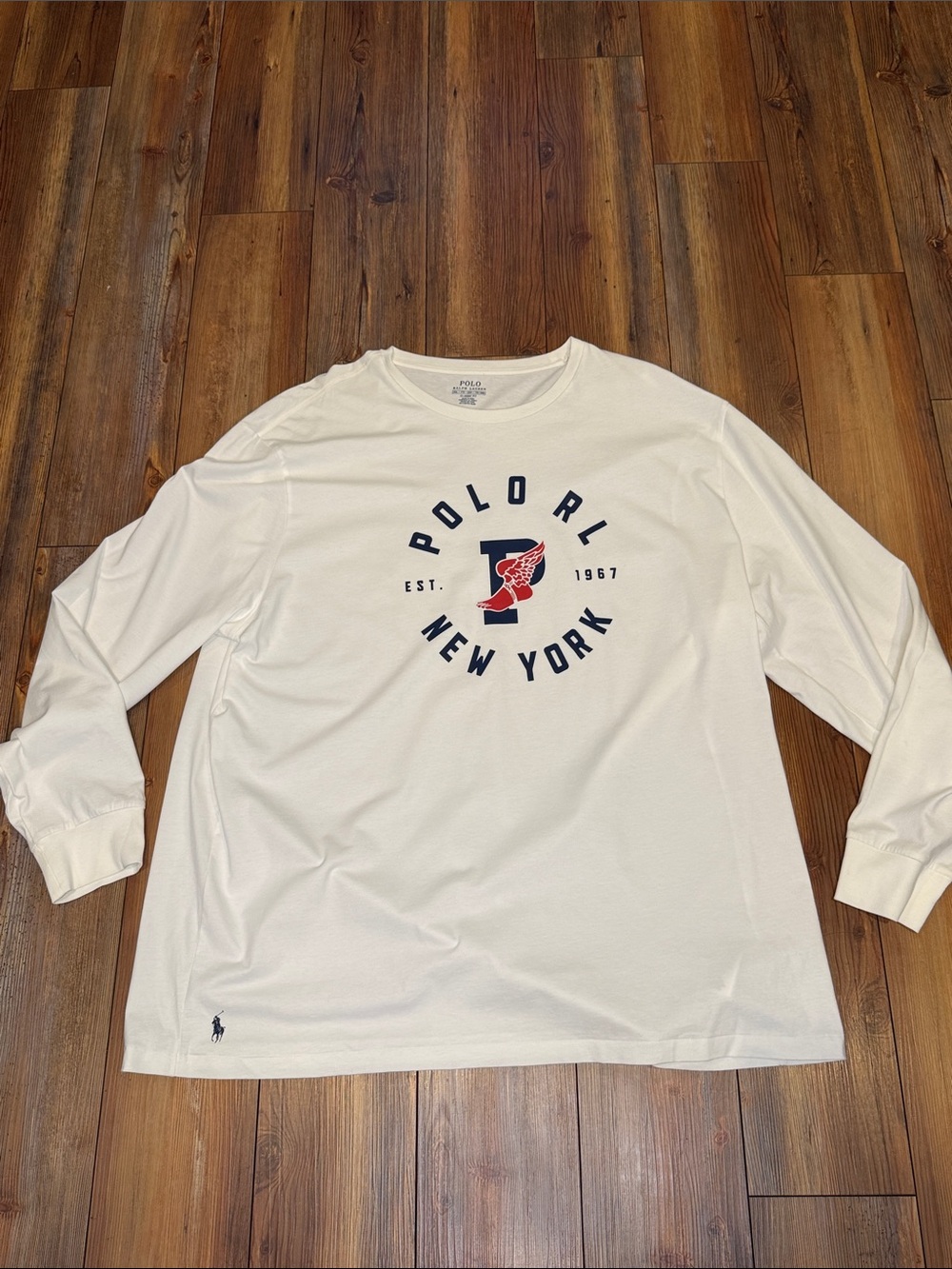NWOT Polo Ralph Lauren P-Wing New York 1992 Stadium long sleeve Classic Fit XXL